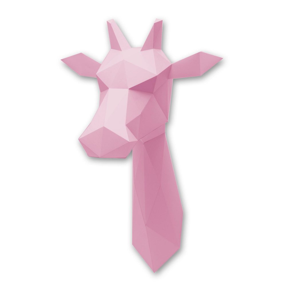 Paper Girafe - Trophée en papier Assembli Soft Pink
